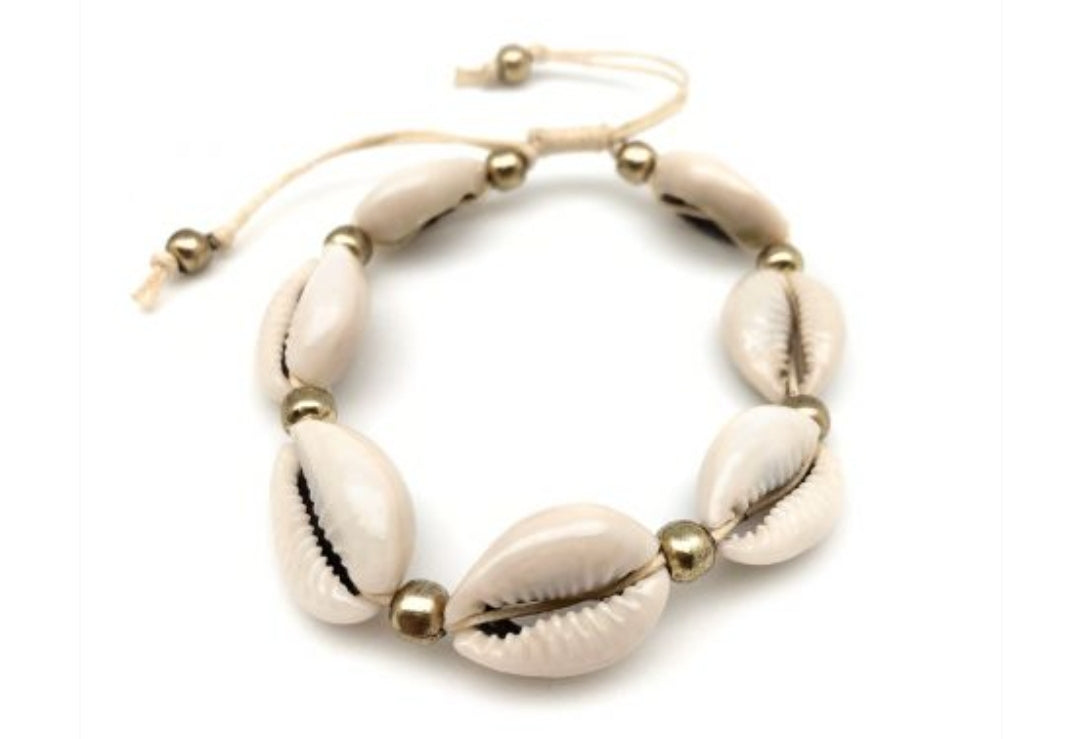 shell pull tie bracelet