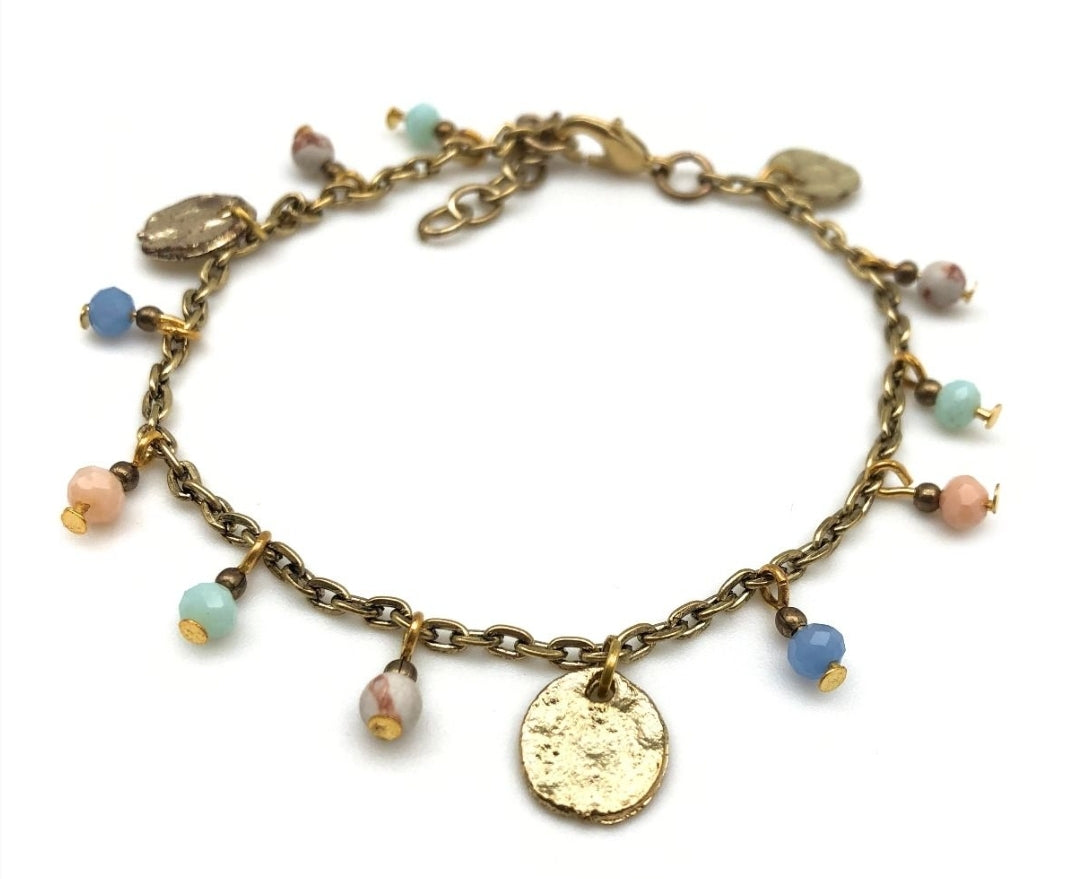 Sachi bracelet with coins and beads
