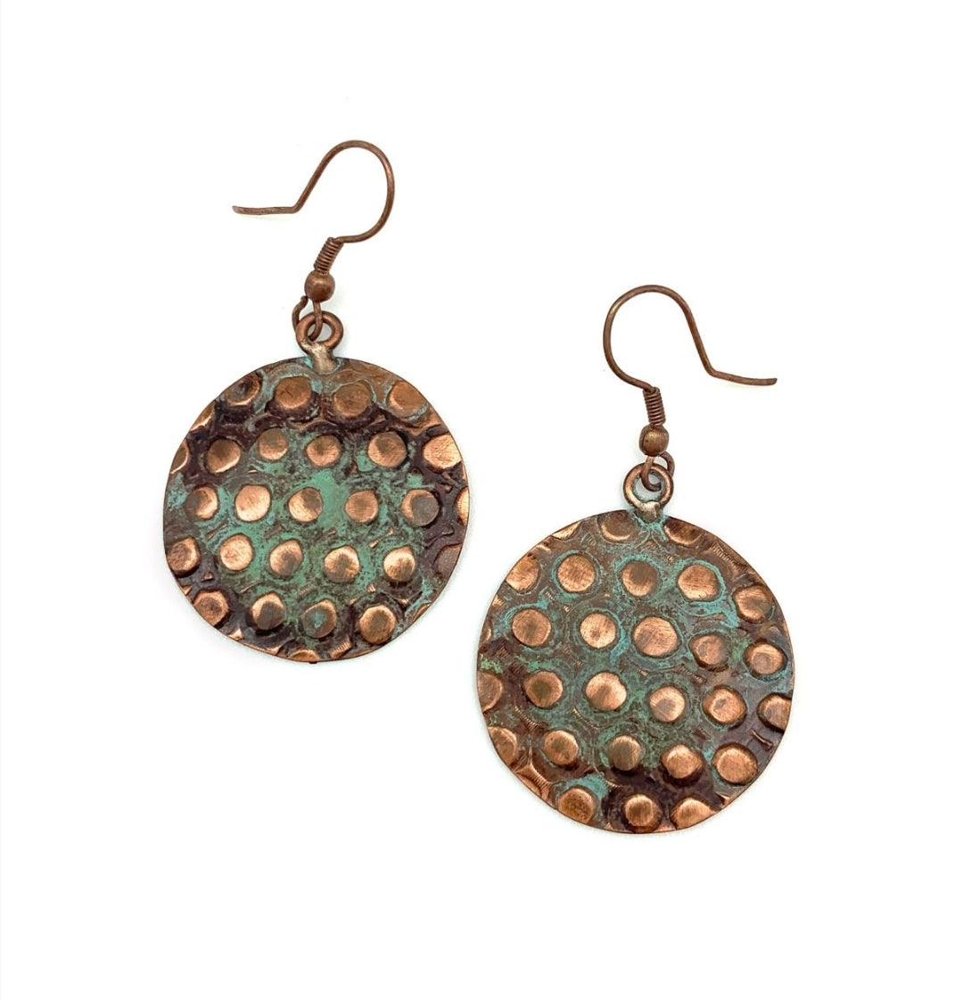 Copper Patina Earrings