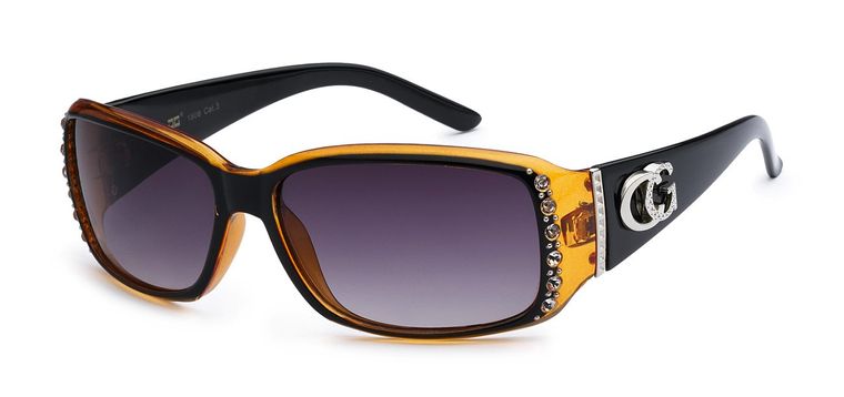CG Eyewear Medium Rectangle Shape Rhinestone Sunglasses